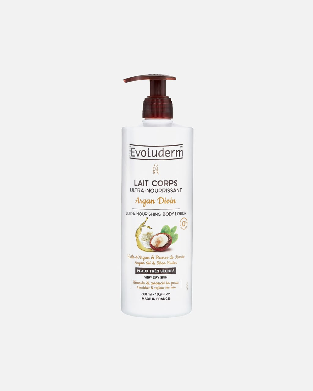 EVOLUDERM Lait Corps Ultra Nourrissant Argan Divin 500ML
