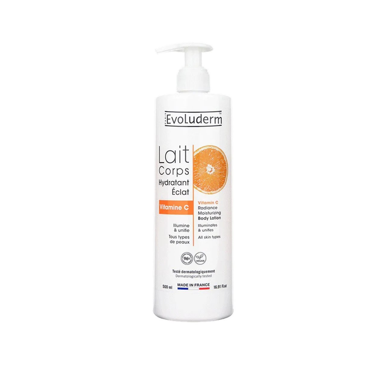 EVOLUDERM Lait Corps Hydratant Eclat VITAMINE C