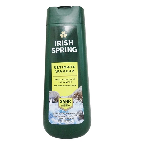 Irish Spring Ultimate Wakeup – Gel Douche Hydratant Visage & Corps 591ml